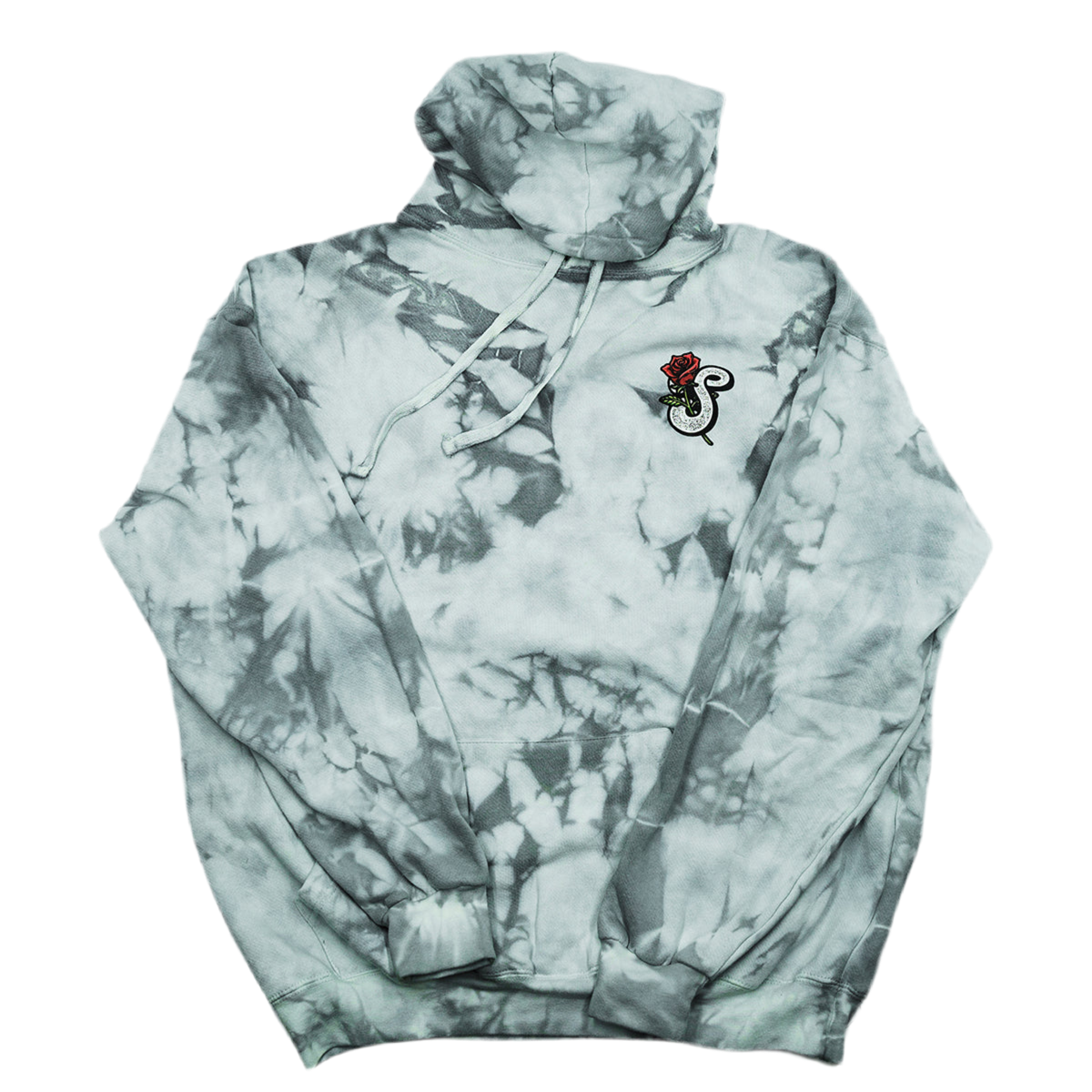 Rose Emblem Crystal Wash Hoodie