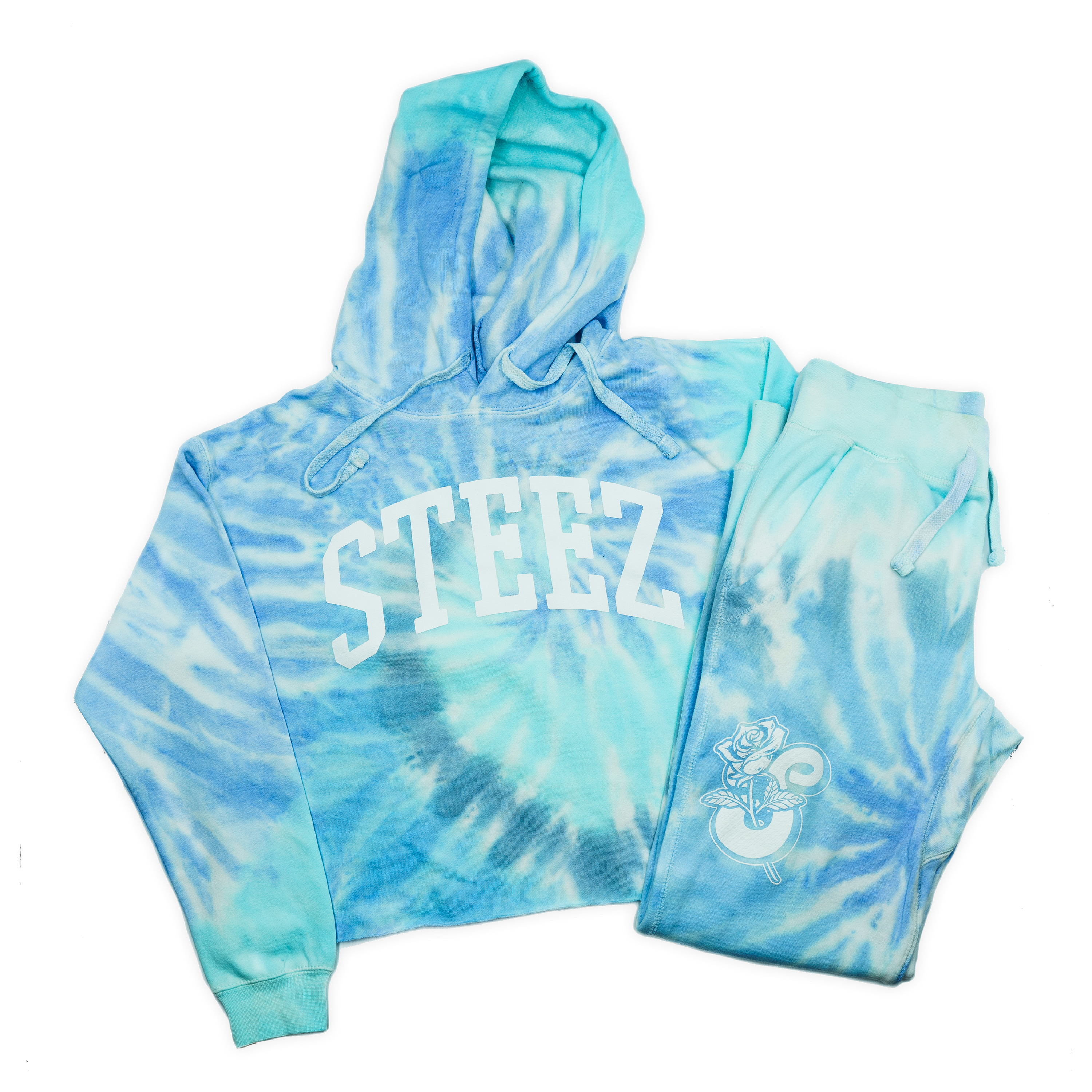 Tie Dye Crop Hood & Jogger Lounge Set