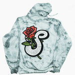 Load image into Gallery viewer, Rose Emblem Crystal Wash Hoodie Back
