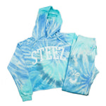 Load image into Gallery viewer, Steez Brand Tie Dye Crop and Jogger Lounge Set
