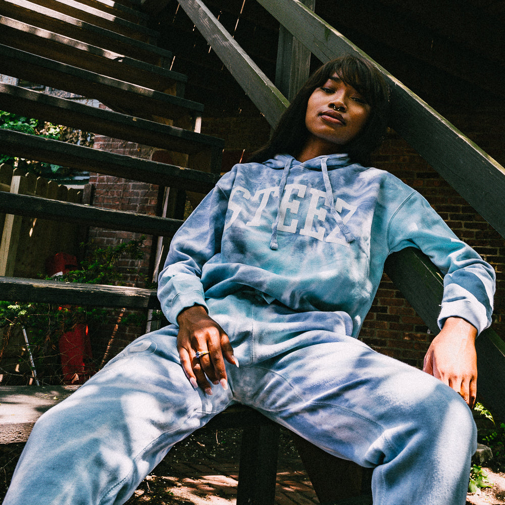 Steez Brand Tie Dye Crop and Jogger Lounge Set Full Fit